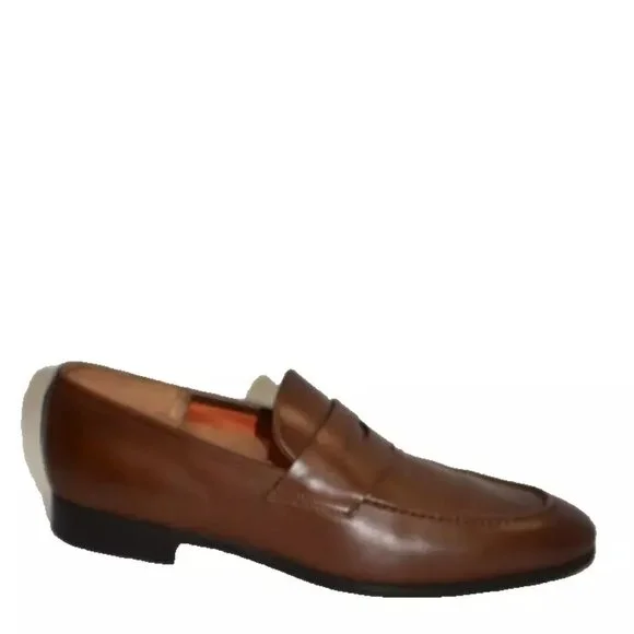 Santoni | Shoes | New Santoni Gavin Penny Loafer Brown Size  display picture 2